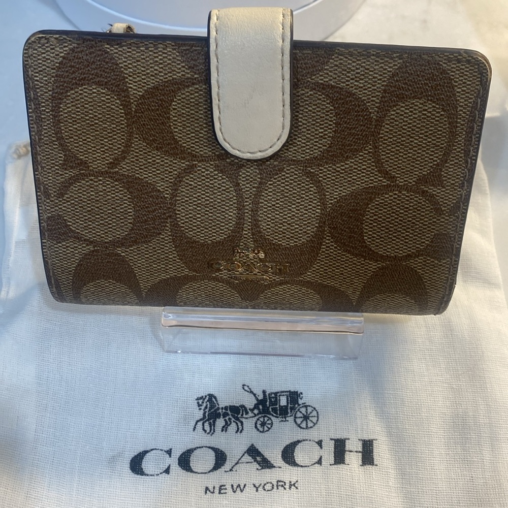 Coach Brown Monogram Wallet EUC